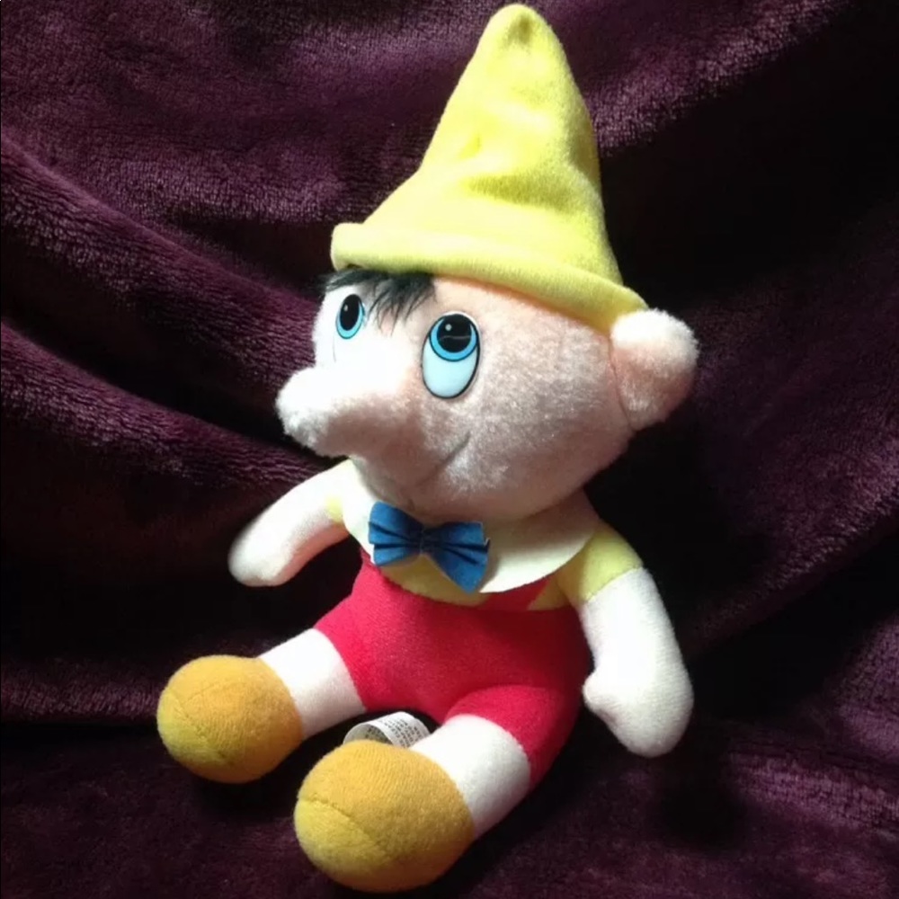 Vintage Walt Disney Stuffed Pinocchio Toy 8" Rare Collectible